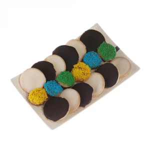 Black, White and Colorful on Porcelain Tray