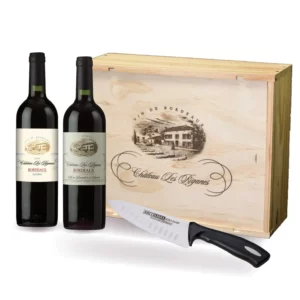Bordeaux Wines & Chef Knife Gift Set